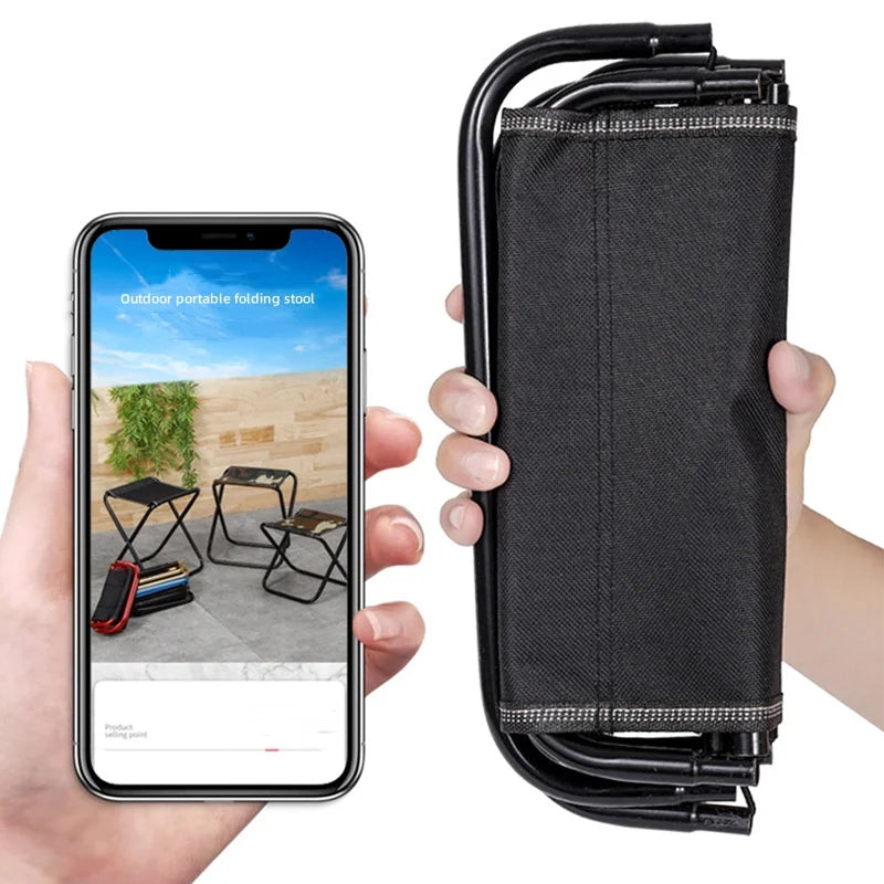 Silla de viaje al aire libre, taburete plegable portátil para acampar, Picnic, taburete plegable para pies, pesca, senderismo, playa, silla ultraligera, herramientas