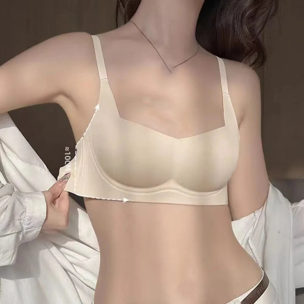 Cómodo sujetador sin costuras a prueba de golpes, ropa interior antiflacidez, sujetador de realce, Bralette íntimo para mujer y niña