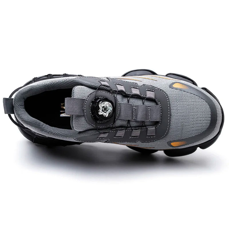 Zapatos de seguridad protectores con punta de acero indestructibles, zapatos de trabajo antideslizantes y resistentes a la abrasión, zapatillas cómodas y resistentes para hombres 