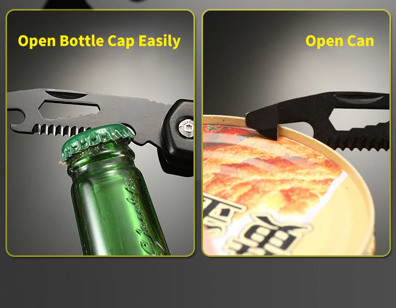 Nueva llave multifuncional, martillo, cuchillo, alicates, herramienta de supervivencia para acampar al aire libre, herramienta de ahorro de trabajo, cuchillo multiherramienta de acero inoxidable