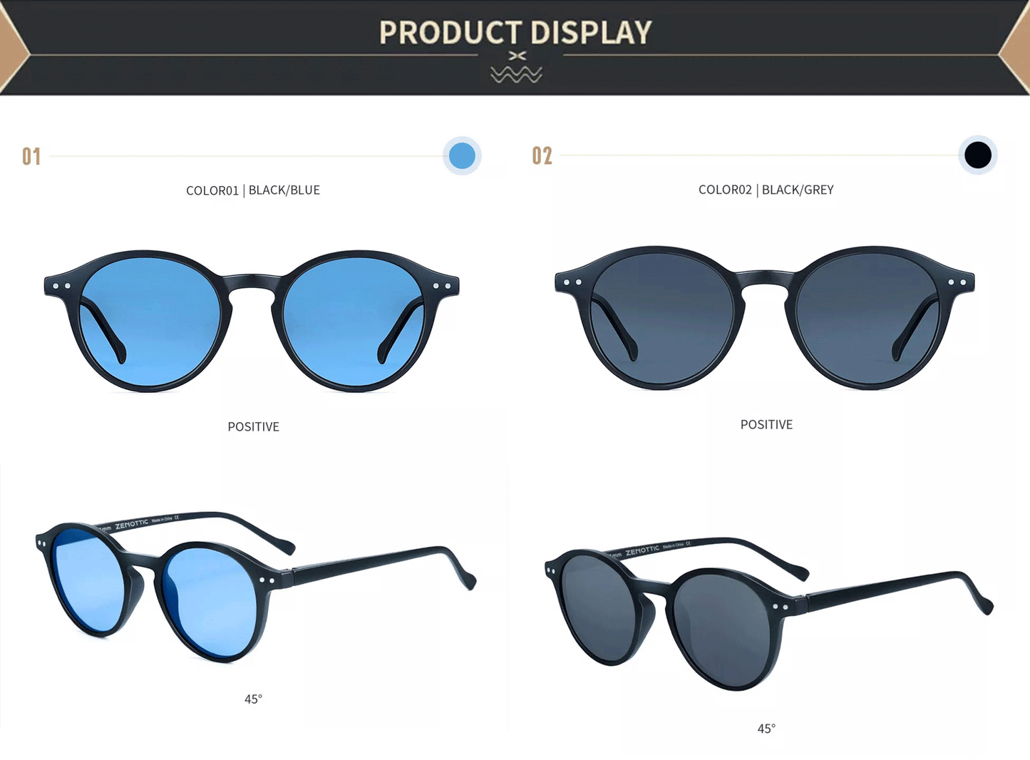 ZENOTTIC (tamaño S) gafas de sol polarizadas circulares Retro 2024 2025 hombres mujeres Vintage pequeñas gafas de sol redondas UV400 gafas de sol