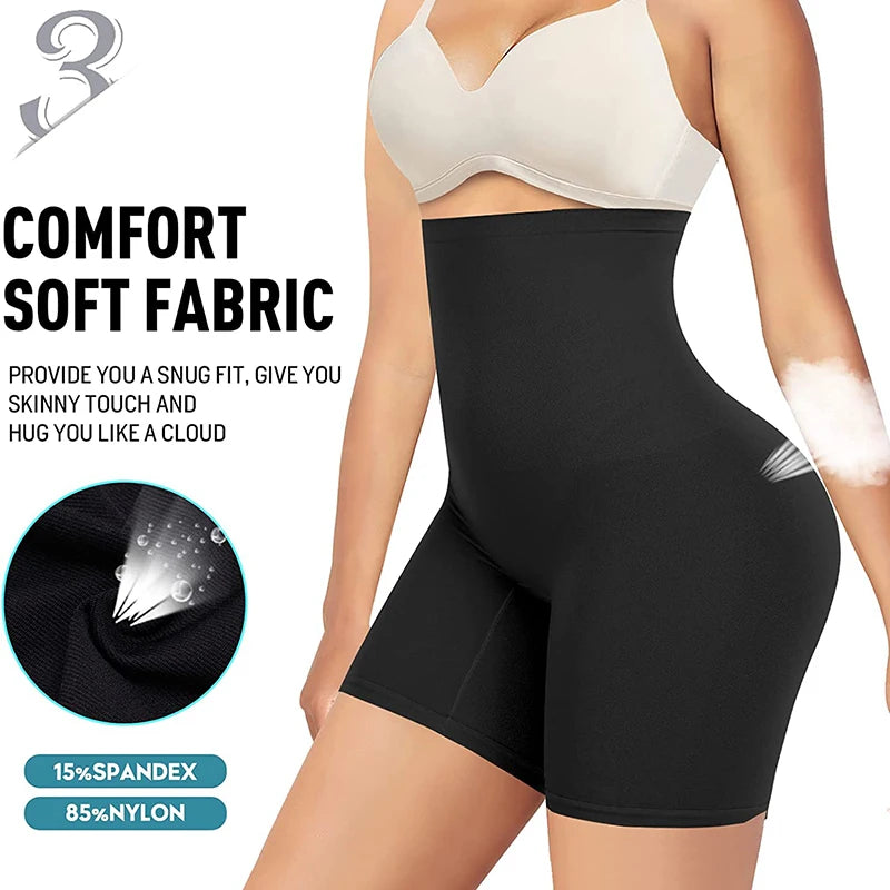 Pantalones cortos moldeadores de cintura alta para mujer, ropa moldeadora para Control de barriga, muslo, entrenador de cintura adelgazante, levantador de glúteos, bragas moldeadoras