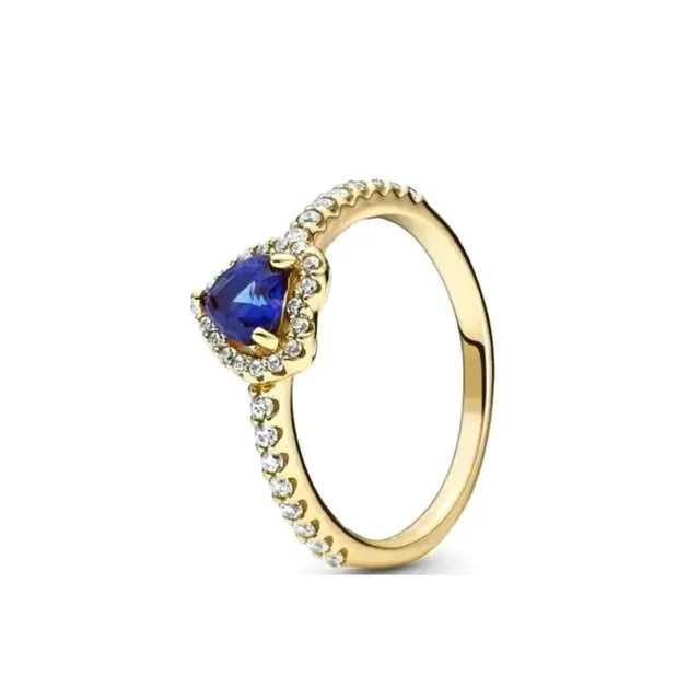 Tamaño europeo 6 7 8 9 anillos rojos, blancos y rosas para mujer, anillo de cristal de boda Original, accesorios de joyería de lujo, joyería de moda