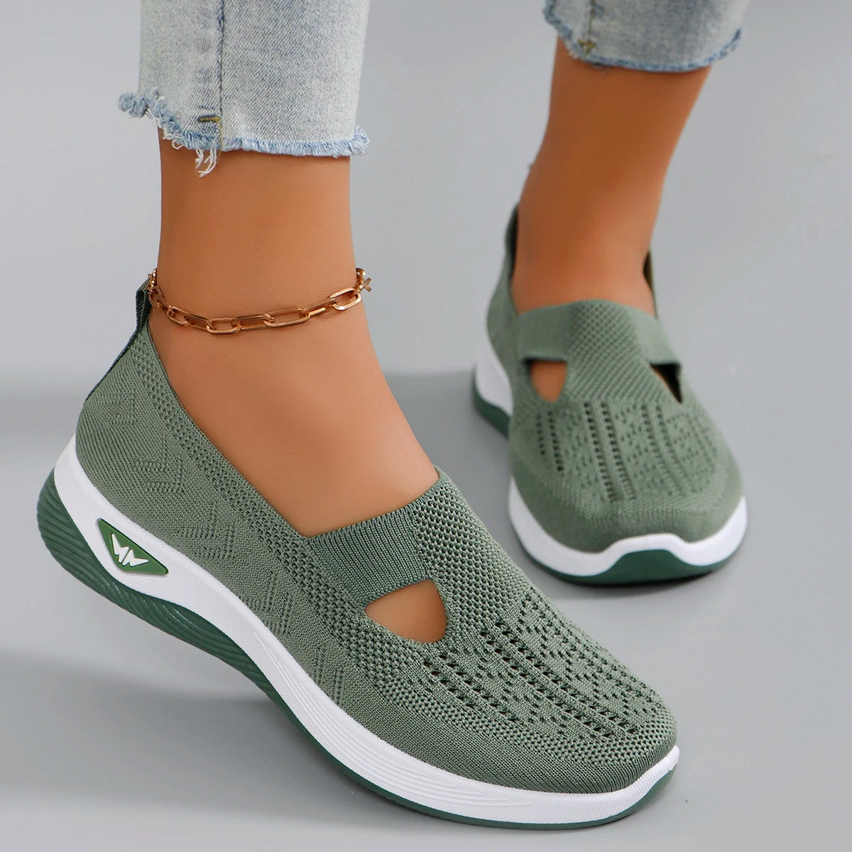 Nuevos zapatos deportivos de primavera para mujer, zapatos deportivos informales a la moda, transpirables, ligeros, antideslizantes, resistentes al desgaste, zapatos planos