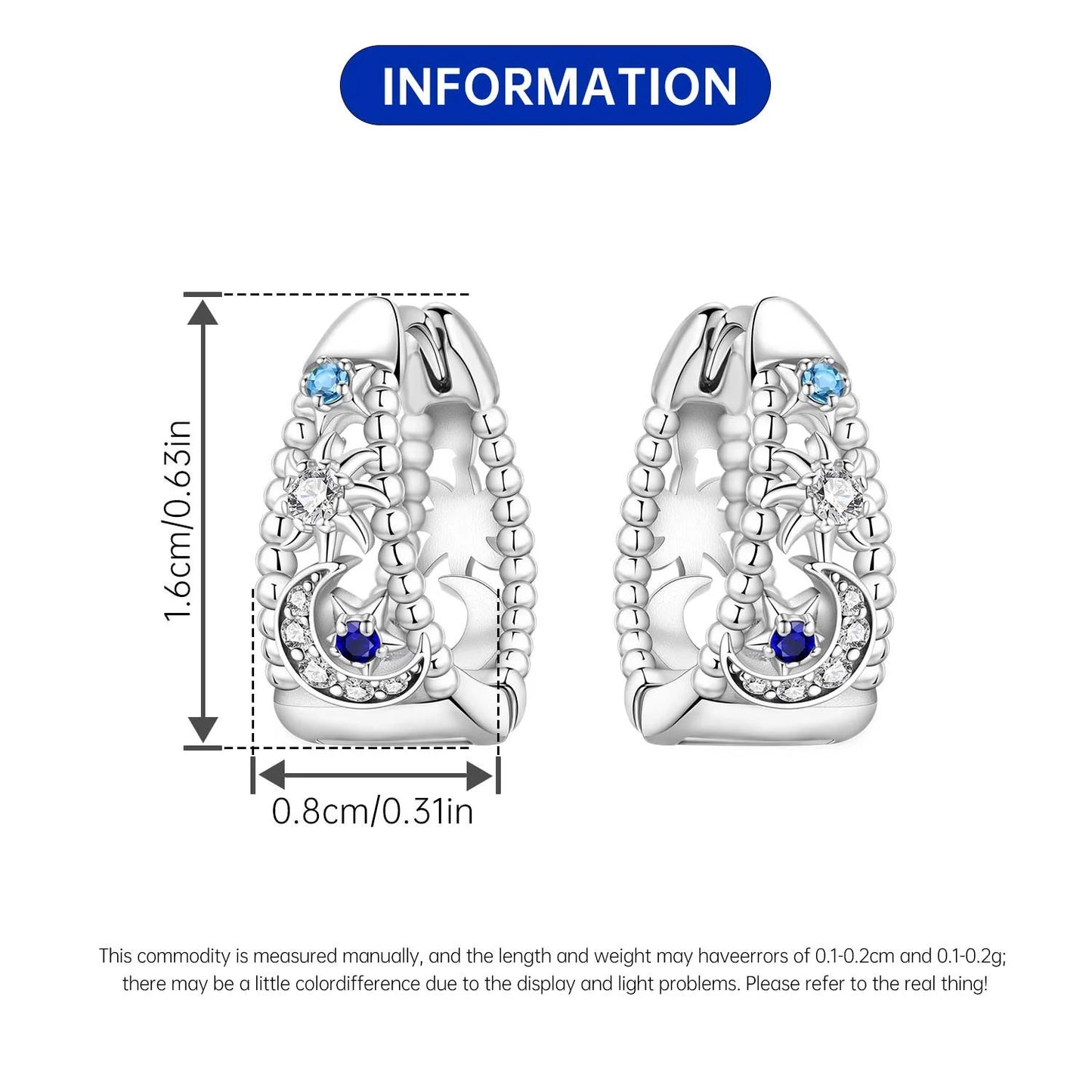 Orstarry-pendientes circulares de Plata de Ley 925 con forma de gota para mujer, aretes colgantes, joyería versátil para fiesta, regalos