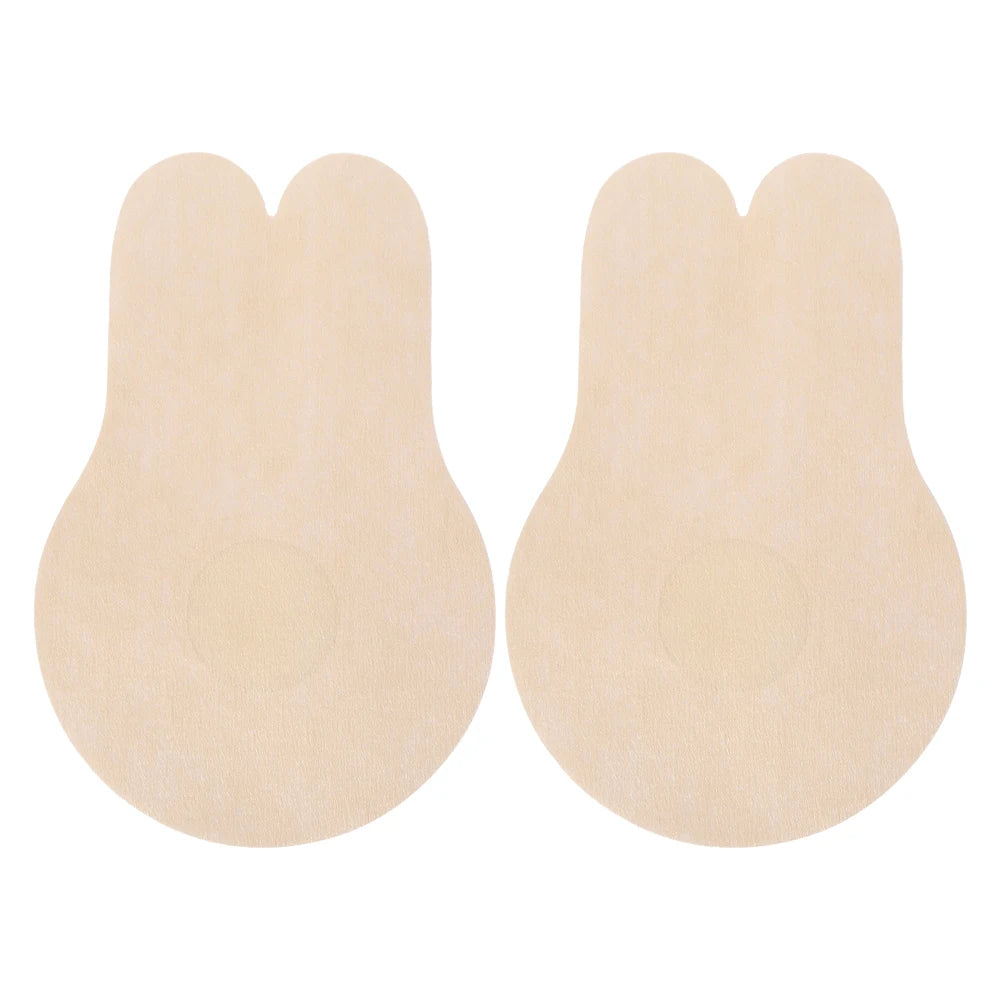 Cubierta desechable para pezón con Orejas de conejo, parche para el pecho, sujetador Invisible fino no tejido, ropa interior deportiva autoadhesiva con realce para el pecho