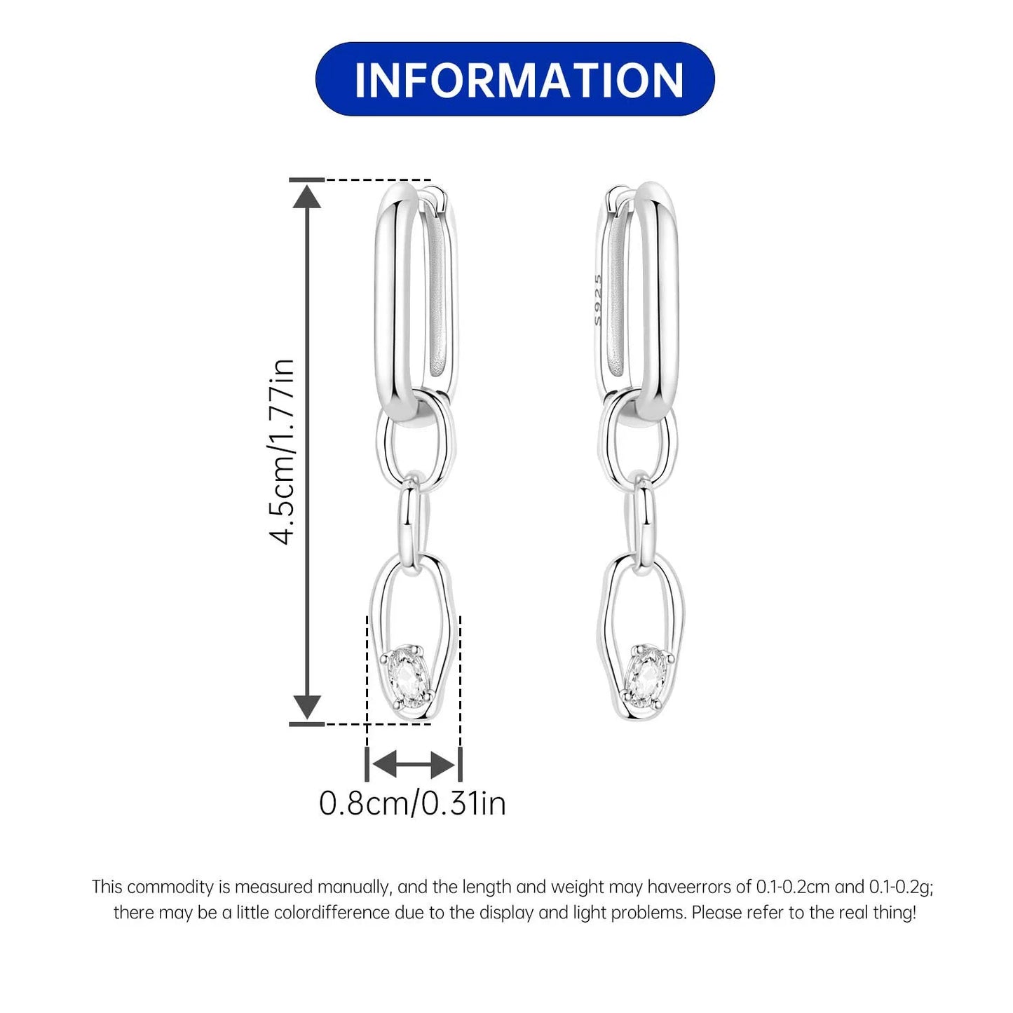 Orstarry-pendientes circulares de Plata de Ley 925 con forma de gota para mujer, aretes colgantes, joyería versátil para fiesta, regalos