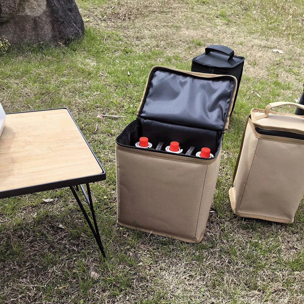 Bolsa de almacenamiento para tanques de Gas para acampar, funda protectora portátil para cilindro de combustible, bolsa de transporte ligera para campamento, anticolisión para cocinar al aire libre