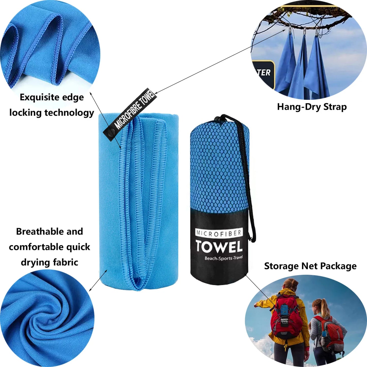 Toalla de secado rápido para acampar y senderismo, 40x80CM, baloncesto, Yoga, gimnasio, Fitness, conducción al aire libre, correr, entrenamiento, toallas para deportes de playa