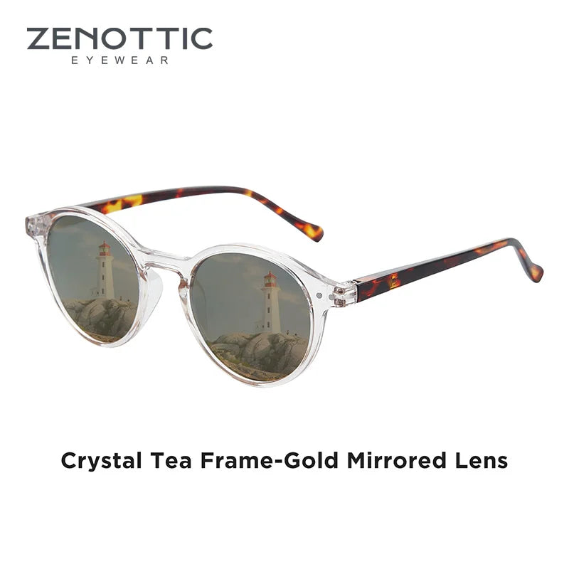 ZENOTTIC (tamaño S) gafas de sol polarizadas circulares Retro 2024 2025 hombres mujeres Vintage pequeñas gafas de sol redondas UV400 gafas de sol