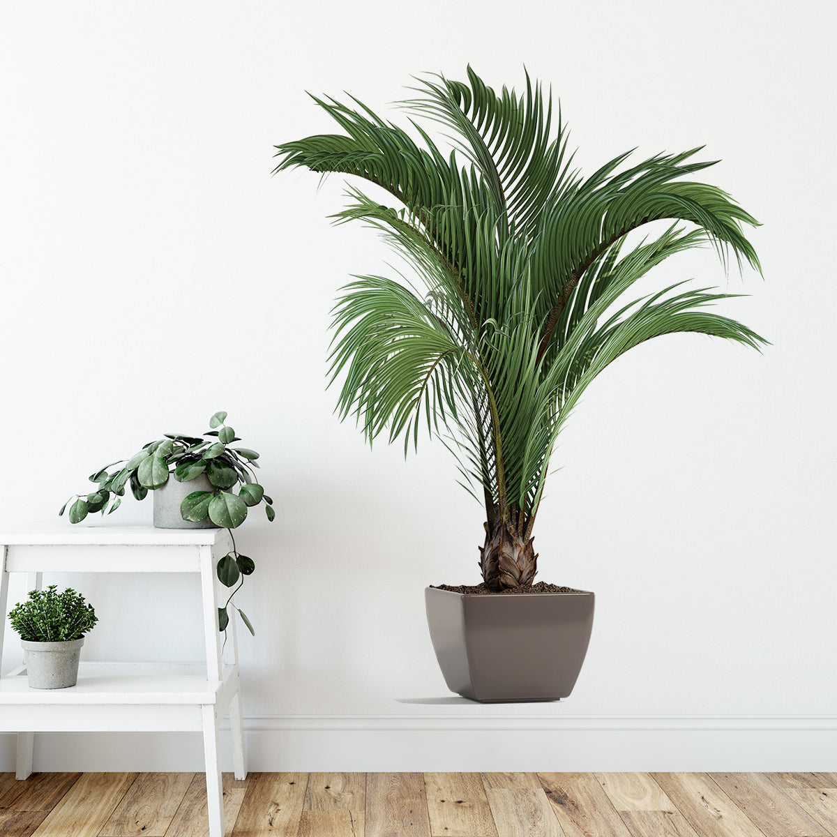 Simulación de plantas verdes, pegatinas artÃÂsticas de pared en maceta para dormitorio, sala de estar, decoración de oficina, calcomanÃÂa de pared