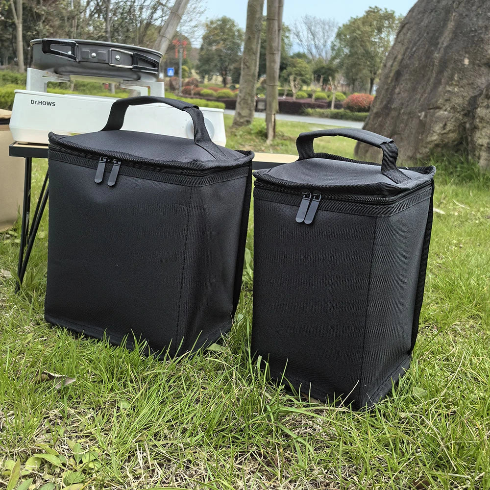 Bolsa de almacenamiento para tanques de Gas para acampar, funda protectora portátil para cilindro de combustible, bolsa de transporte ligera para campamento, anticolisión para cocinar al aire libre