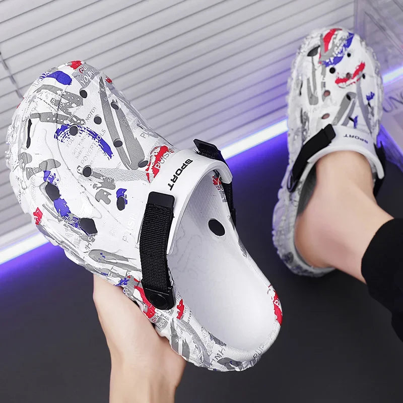 Sandalias de verano de talla grande 47 para hombre, zuecos para jardÃn al aire libre, zapatos con agujeros, zapatos informales para hombre, zapatos de agua, zapatillas suaves cómodas para el hogar