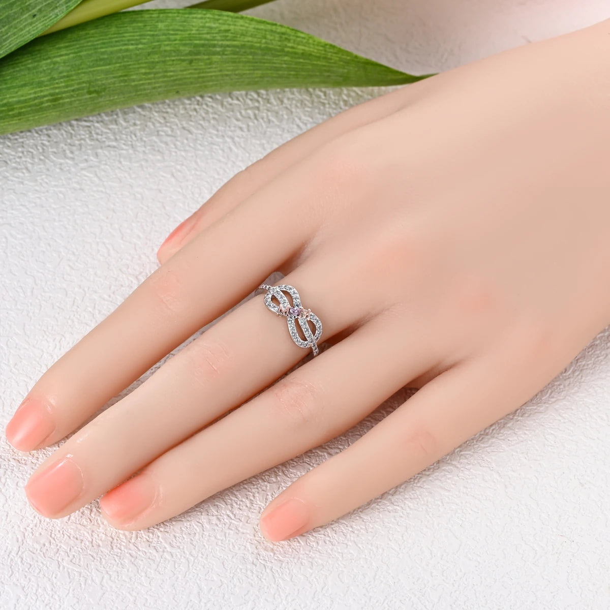 Anillo de Plata de Ley 925 Original para mujer, joyería fina con circonita, luciérnaga, corazón, cruz