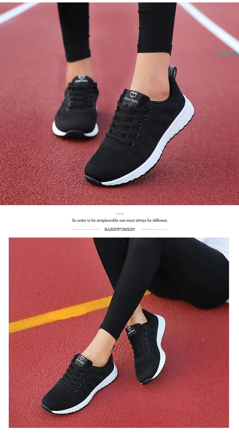 2024 zapatos deportivos para mujer, zapatillas de plataforma a la moda, zapatos planos para correr para primavera e invierno para mujer