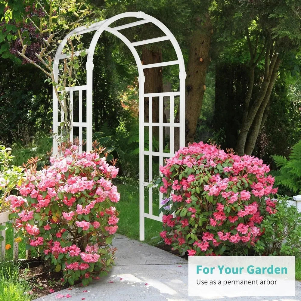Árbol de jardín de vinilo, arco de boda de PVC para fiesta de ceremonia, enrejado de jardín para plantas trepadoras al aire libre, soporte de fondo de arco para jardín