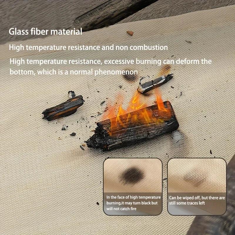 Alfombra de protección contra incendios para barbacoa, estera para acampar, Picnic, barbacoa, planchado de alta temperatura, alfombra ignífuga para exteriores e interiores, 1 ud.