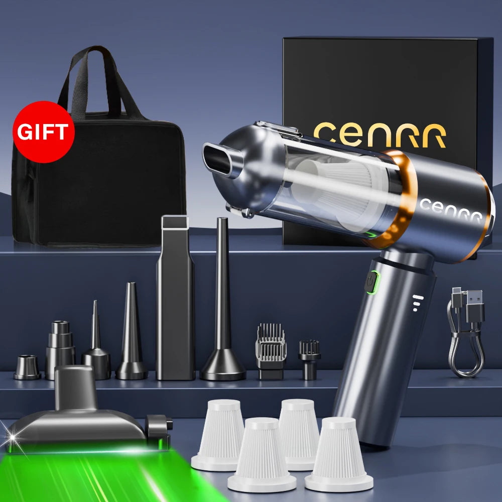 CENRR 2025 NUEVO Aspirador de Coche Potente Mini 998000 Aspirador portátil PA para electrodomésticos, soplador de mano, limpiador de coche