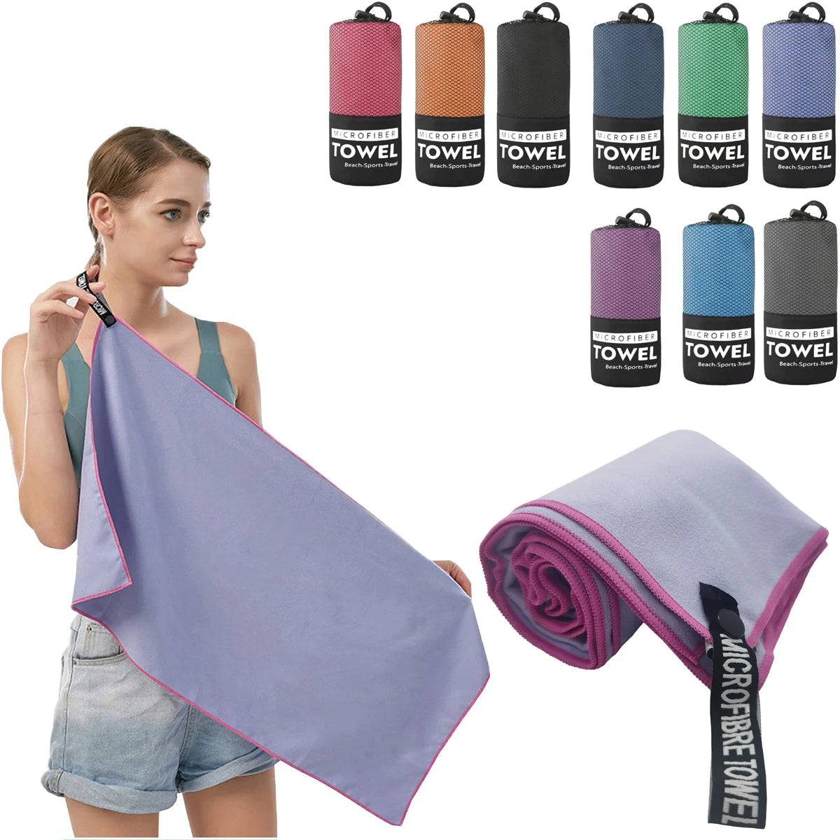 Toalla de secado rápido para acampar y senderismo, 40x80CM, baloncesto, Yoga, gimnasio, Fitness, conducción al aire libre, correr, entrenamiento, toallas para deportes de playa