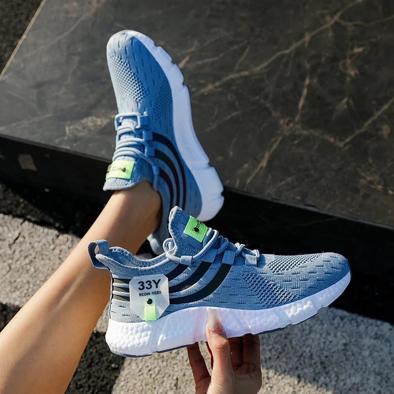 Zapatillas de deporte informales para hombre, zapatos deportivos transpirables de verano, zapatos ligeros de malla para correr al aire libre, zapatos atléticos para correr Tenis para caminar