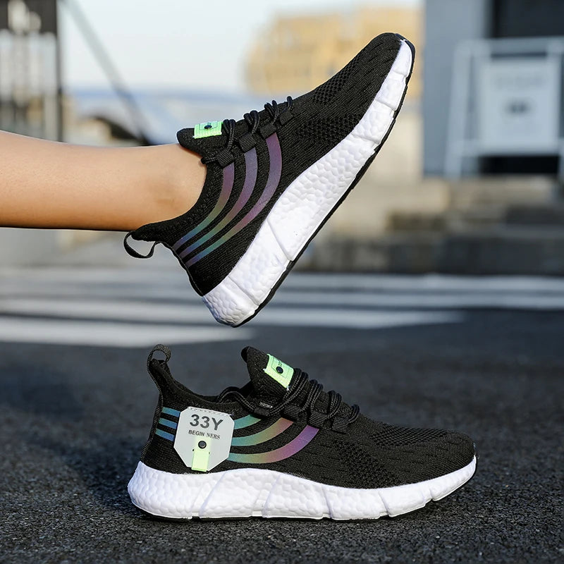 Zapatillas de deporte informales para hombre, zapatos deportivos transpirables de verano, zapatos ligeros de malla para correr al aire libre, zapatos atléticos para correr Tenis para caminar