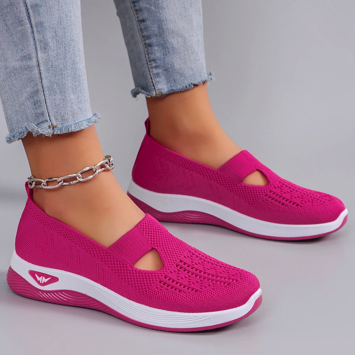 Nuevos zapatos deportivos de primavera para mujer, zapatos deportivos informales a la moda, transpirables, ligeros, antideslizantes, resistentes al desgaste, zapatos planos