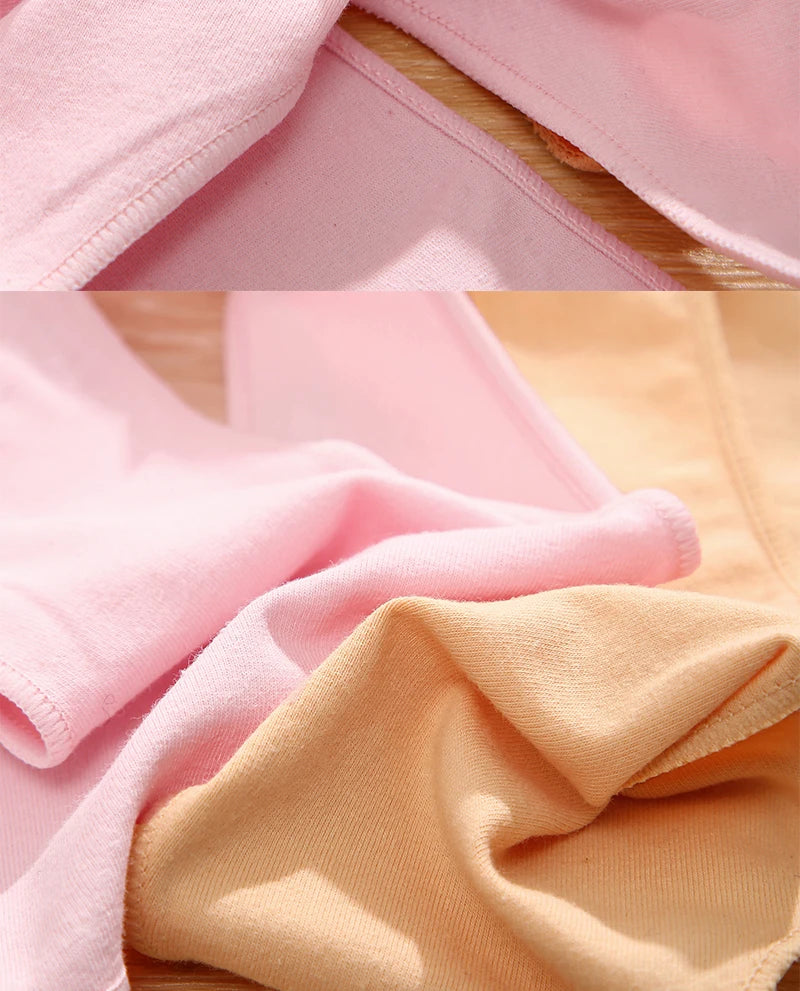FINETOO-Conjunto de bragas de M-XXL para mujer, lencerÃa de algodón, ropa interior Sexy, 7 colores sólidos