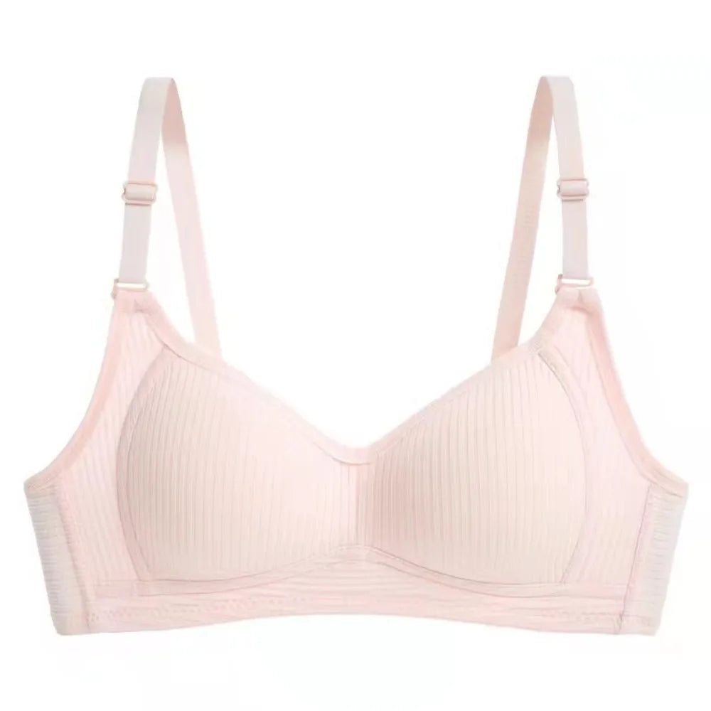 Sujetador inalámbrico ajustado para mujer, Bralettes con pechos recogidos a prueba de golpes, lencería antiflacidez, sujetador con escote en V profundo para verano