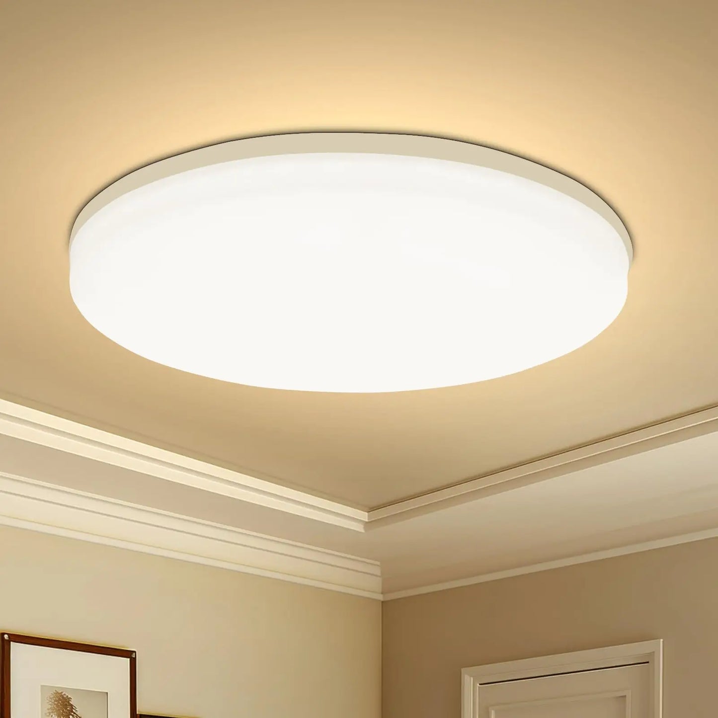 Luz de techo LED redonda, accesorio de iluminación decorativo para el hogar, sala de estar, dormitorio, cocina interior, 18 W, 24 W, 36 W, 48W