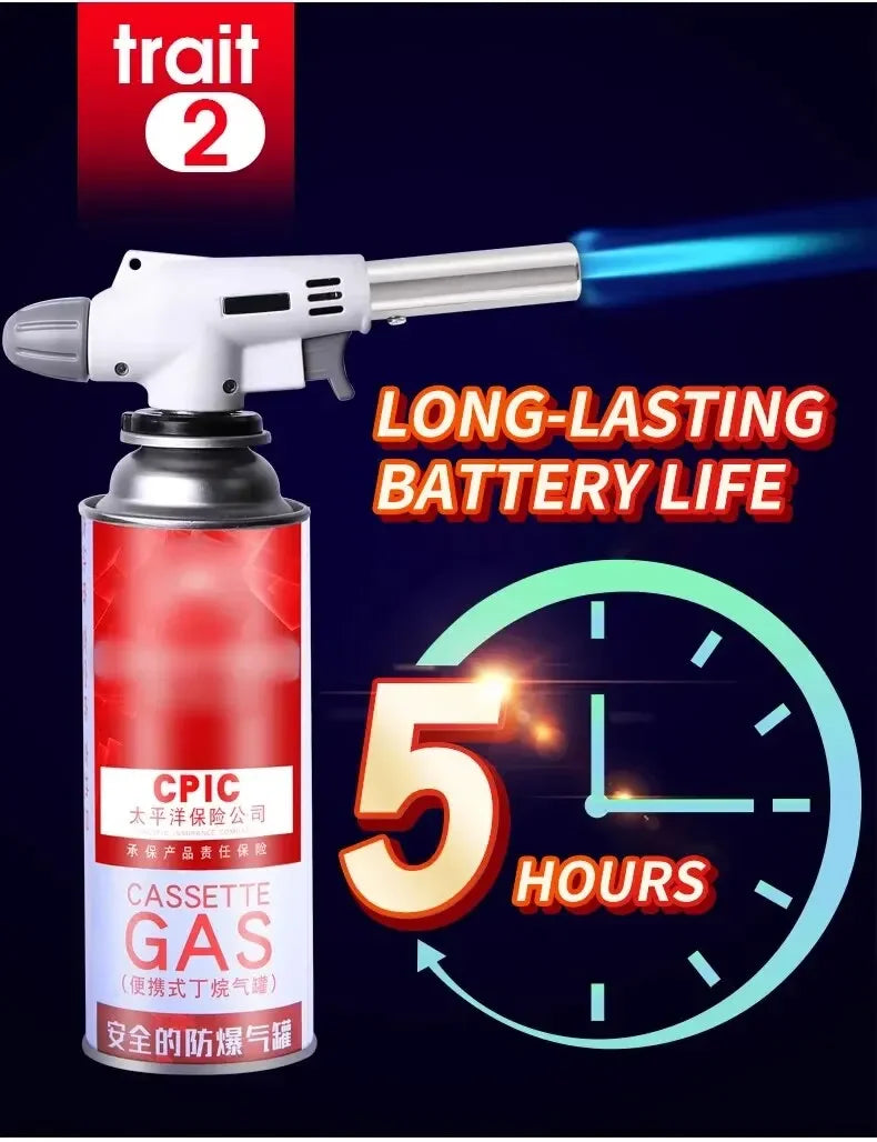 Práctico pistola de llama, quemador de Gas de soldadura, soplete de Gas de llama, pistola de llama para barbacoa, Camping, cocina, equipo de camping