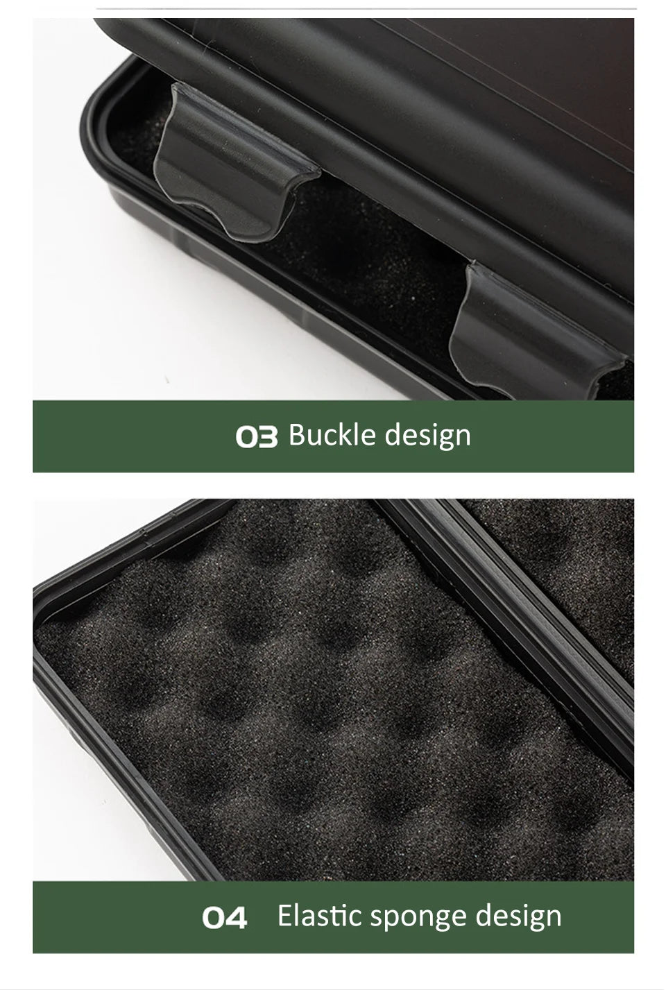 Caja de supervivencia sellada impermeable de plástico para exteriores, contenedor para acampar, caja de almacenamiento de viaje al aire libre, bolsa de aparejos de pesca, tamaño S/L/XL