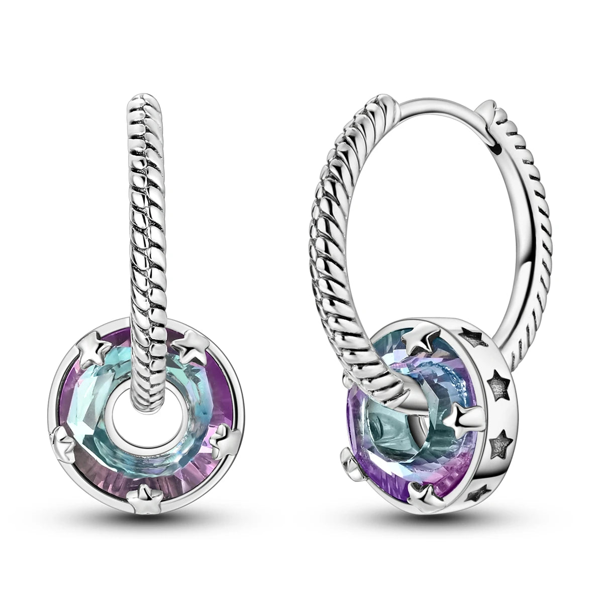 Orstarry-pendientes circulares de Plata de Ley 925 con forma de gota para mujer, aretes colgantes, joyería versátil para fiesta, regalos