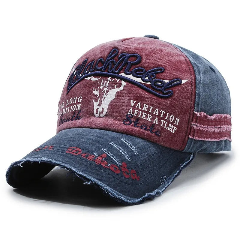 Nueva gorra de béisbol de algodón lavada a la moda para hombre, gorra deportiva Retro para hombre para las cuatro estaciones, gorra deportiva para exteriores, accesorio para hombre