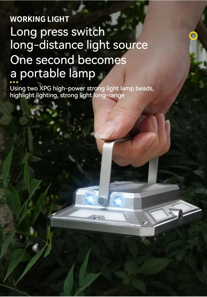 Luz LED para tienda de campaña, reflector recargable, iluminación de emergencia para exteriores de alta potencia, lámparas de noche colgantes portátiles impermeables