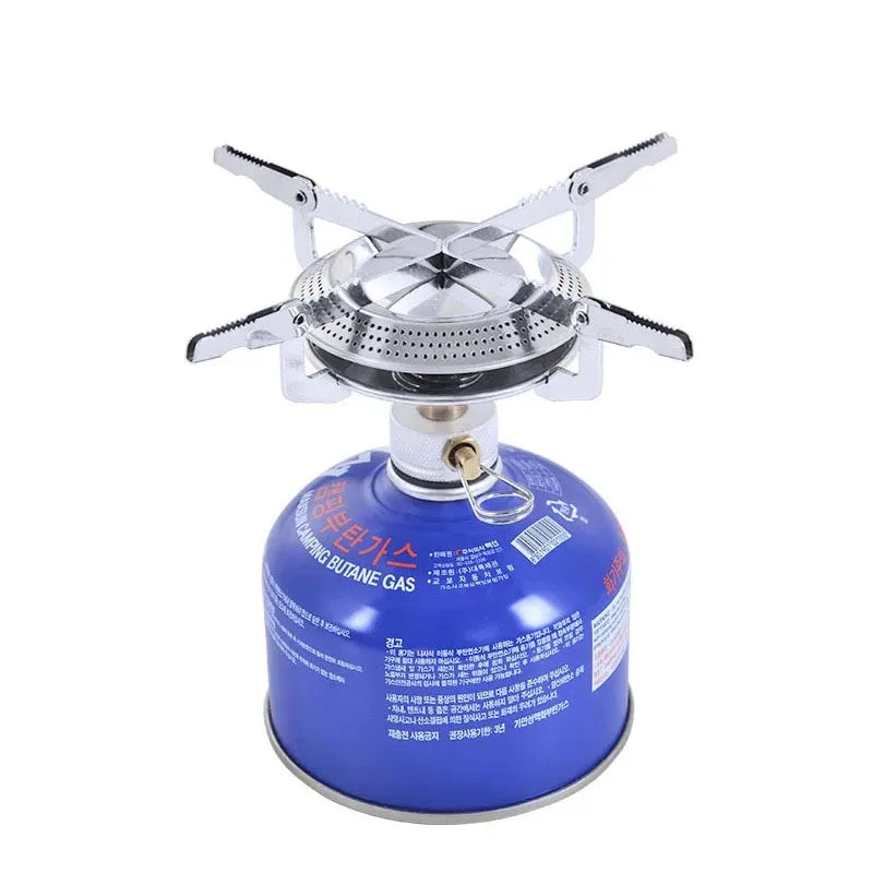 Estufa de Gas para acampar a prueba de viento, mochila plegable portátil, cabezal de estufa electrónico, cocina al aire libre, Picnic, senderismo, montañismo, Camping