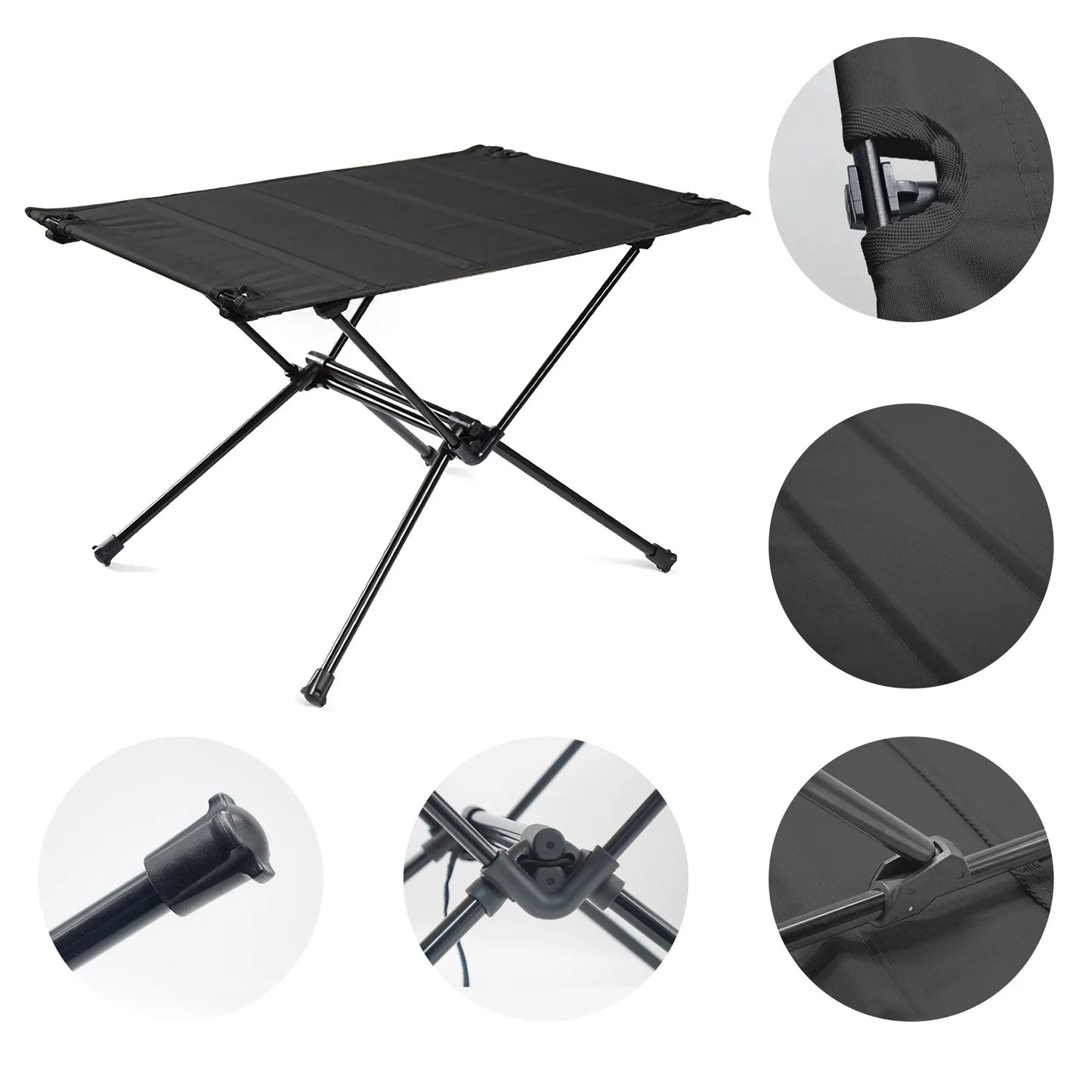 WESTTUNE-mesa plegable para acampar, mesa enrollable portátil de aleación de aluminio, ligera, 1680D, Oxford, para Picnic al aire libre