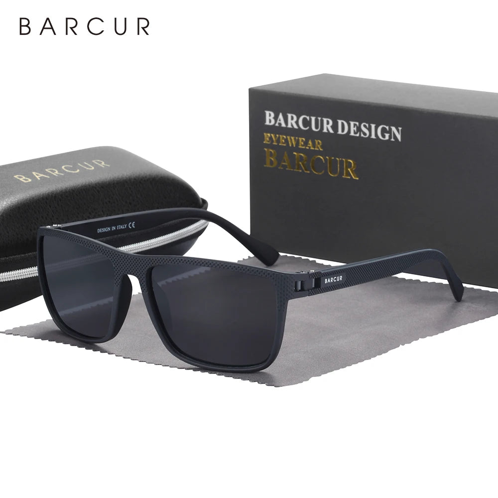 BARCUR-gafas de sol polarizadas TR90 para hombre y mujer, lentes deportivas ligeras, accesorio de protección UVAB