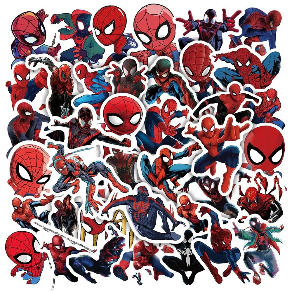 10/50 Uds Disney superhéroe Spiderman pegatinas de dibujos animados de Anime álbum de recortes portátil equipaje monopatín pegatinas de grafiti pegatina juguete para niños