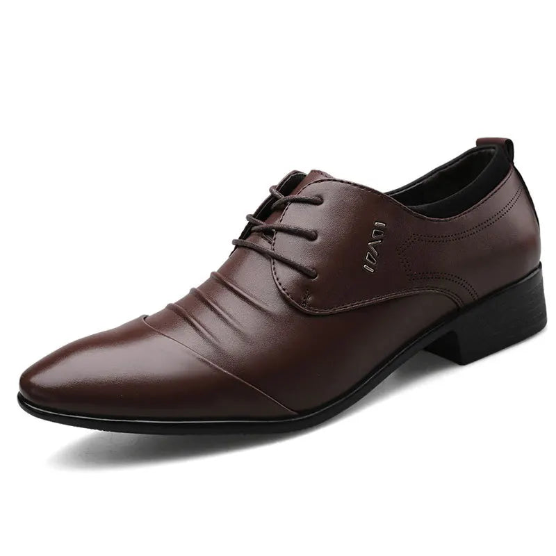 Zapatos de vestir clásicos para hombre, zapatos de cuero blanco con cordones para hombre, zapatos formales informales de negocios con punta de talla grande para boda