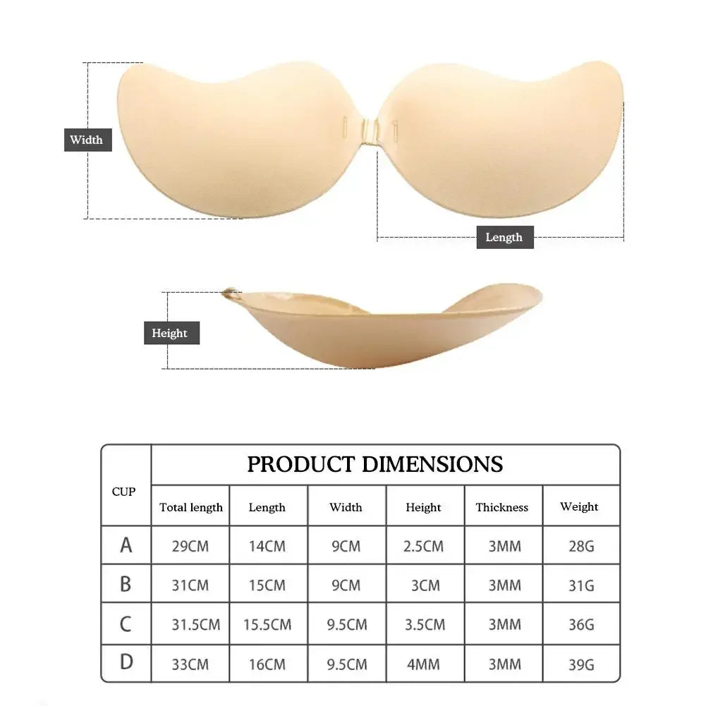 Sujetador de silicona reutilizable, parche para el pecho, parche para el pecho, pegatinas, pechos push-up, sujetador Invisible, ropa interior sin tirantes, sujetador de silicona