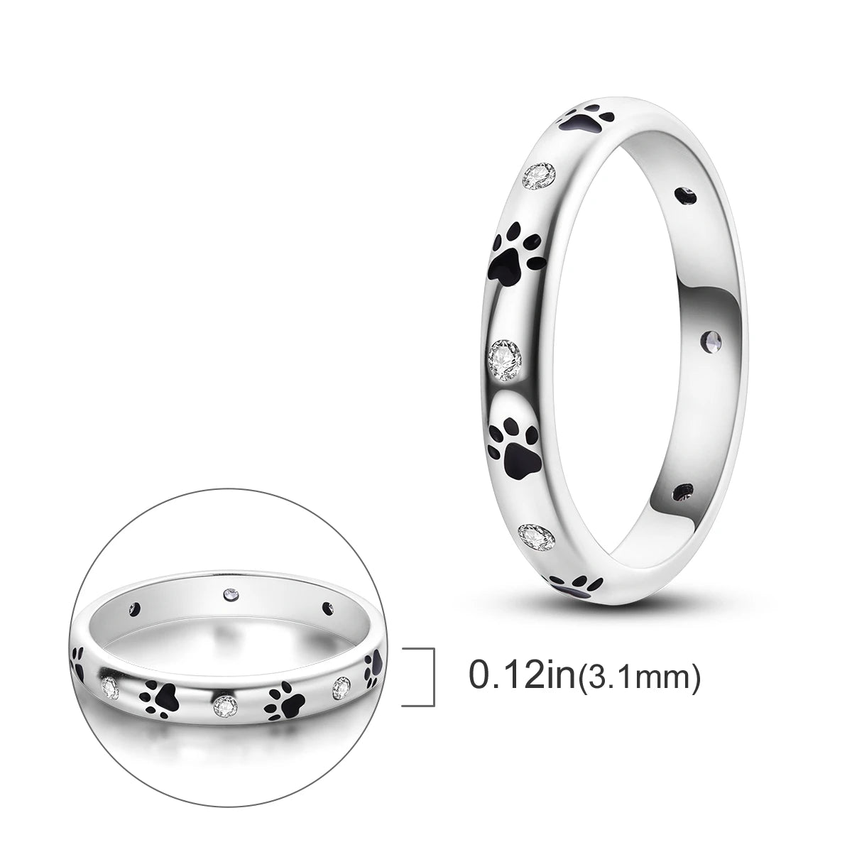 Anillo de Plata de Ley 925 Original para mujer, joyería fina con circonita, luciérnaga, corazón, cruz