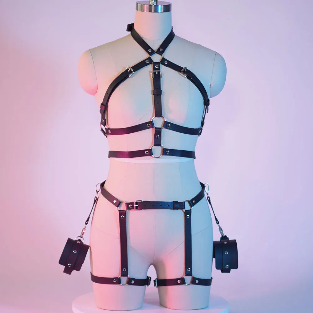arnes mujer arnes mujer de cintura lenceria sexis para mujer body Conjunto de Arnés Bondage Bdsm, LencerÃa Erótica, Liga hasta el Muslo, Ropa Interior Sexy, Gótica, Cinturón de Espada, Medias de Ligas, Ideal para Mujer