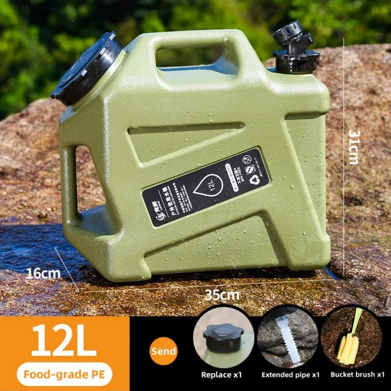 Cubo de agua para vehículo de recorrido autónomo al aire libre, cubo de almacenamiento de agua para el hogar, cubo de agua para acampar, cubo de agua pura potable