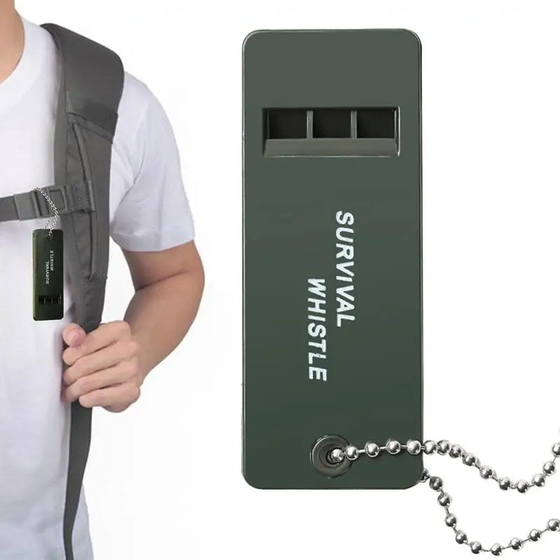 Silbato de seguridad con cordón para acampar, silbato de 3 agujeros de alto decibelio para entrenamiento de mascotas, senderismo y entrenamiento de perros al aire libre