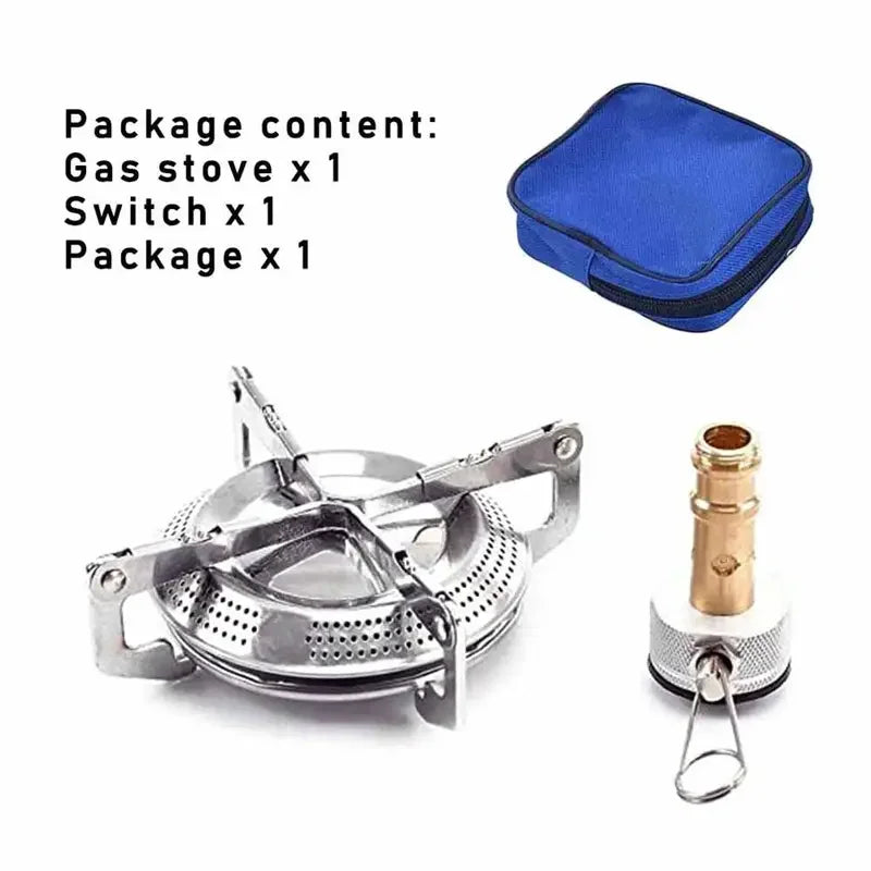 Estufa de Gas para acampar a prueba de viento, mochila plegable portátil, cabezal de estufa electrónico, cocina al aire libre, Picnic, senderismo, montañismo, Camping