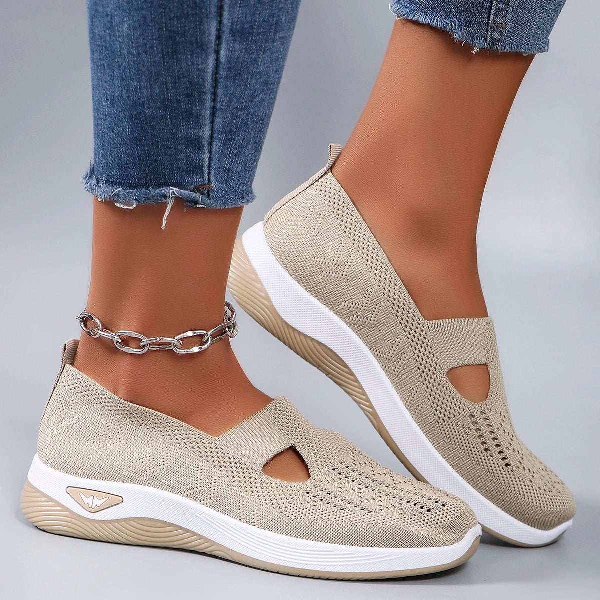 Nuevos zapatos deportivos de primavera para mujer, zapatos deportivos informales a la moda, transpirables, ligeros, antideslizantes, resistentes al desgaste, zapatos planos