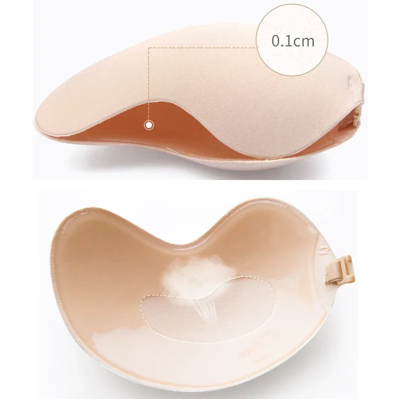 Cubierta de silicona reutilizable para busto y pezón, pegatinas autoadhesivas para pecho de Mango, cinta Invisible para Realce de sujetador sin tirantes