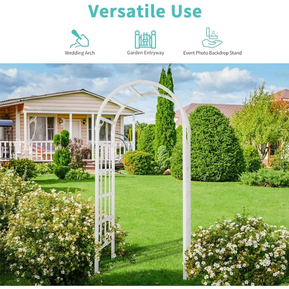 Árbol de jardín de vinilo, arco de boda de PVC para fiesta de ceremonia, enrejado de jardín para plantas trepadoras al aire libre, soporte de fondo de arco para jardín