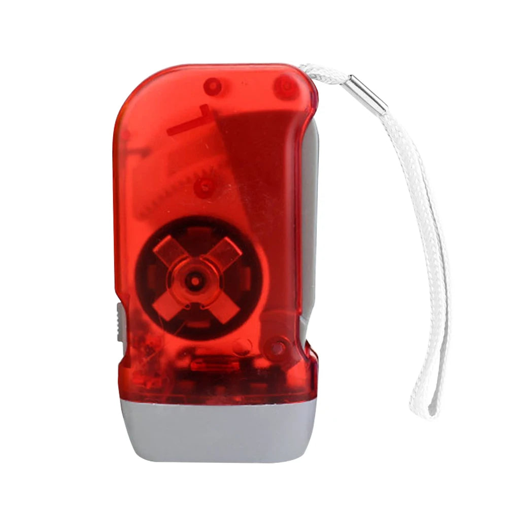 Linterna LED con dínamo de presión manual, linterna de cuerda con manivela, luz de antorcha, lámpara de Camping con prensa manual para emergencias