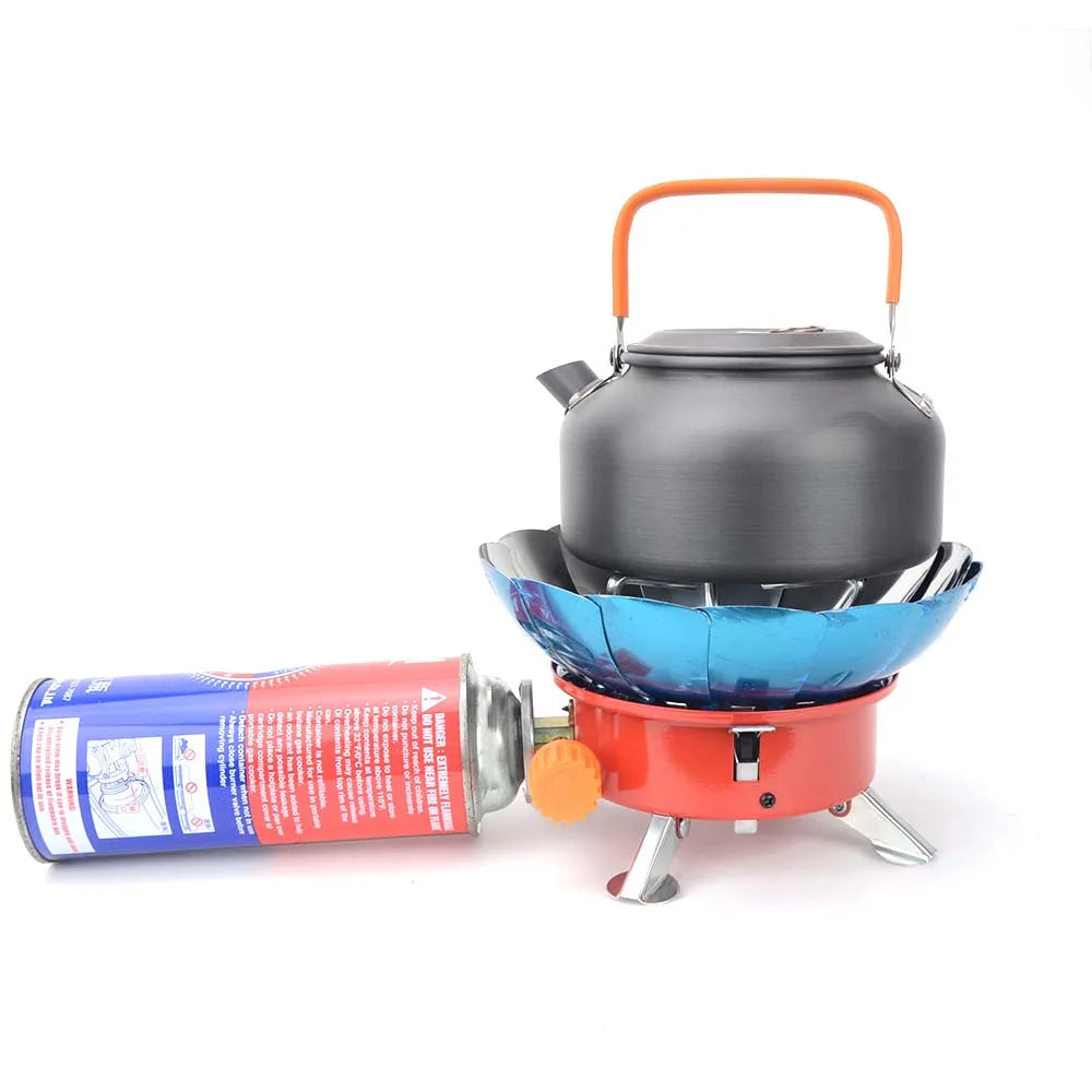 Estufa portátil a prueba de viento para exteriores, estufa de Gas para acampar, bolsa de almacenamiento de Picnic con quemador para senderismo, 2800W